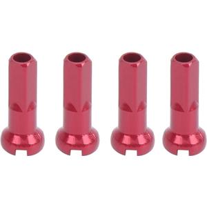 Alomejor 100pcs Bicycle Spoke Aluminum Alloy Bicycle Wheel Spoke Bicycle End Caps Spoke Cap 14x6mm (red)