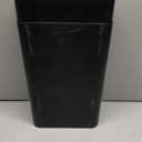 16 L Plastic Garbage Can with Swing Lid, Black Kitchen Slim Trash Can