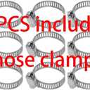 YOUHO 5PCS 5/8 Brass Hose Barb Tee, 3-Way Tee Hose Fitting (5/8" x 5/8" x 5/8" tee Hose Connector)(15pcs Included Hose clamp)