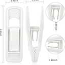 Tinfol 40pc Plastic Hanger Clips - Strong Pinch Grip Clips, White Pant Skirt Clip, Multi-Purpose Finger Clip for Slim-line Clothes Hangers