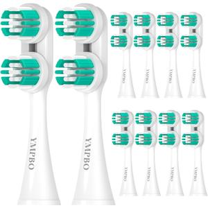 Replacement Heads Compatible with Spinbrush Pro Clean Battery Powered Toothbrush, Brush Head Replacement Refill, 10 Pack (Green)