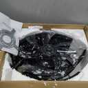 LEDIARY 20" Caged Ceiling Fan with Light, Small Flush Mount Ceiling Fan with App&Remote, Low Profile Bladeless Ceiling Fan for Bedroom, Kitchen, Dining Room-Black