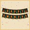 Happy Kwanzaa Banner for Home Office Party Decorations, Black African Heritage Holiday Theme Party Banner Backdrop for Kwanzaa Party Decorations Photo Props Party Supplies Hanging Ornaments
