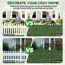 Artificial Ivy Fence Privacy Screen 120x40in UV-Anti Dense Faux Greenery Backdrop Fake Hedges Fence & Faux Ivy Vine Leaf Decoration for Patio Balcony Garden Wall Backyard Indoor Outdoor