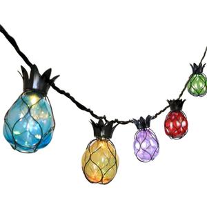 Vigdur Pineapple String Lights - Outdoor Patio Lights Plug in with 10 Pineapple Bulbs Connectable, Indoor String Light for Bedroom Bistro Tiki Decor(10FT Vigdur Pineapple String Lights - Outdoor Patio Lights Plug in with 10 Pineapple Bulbs Connectable, Indoor String Light for Bedroom Bistro Tiki Decor(10FT