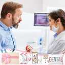 Skylety 5 Pcs Christmas Dental Assistant Gifts Women Dentist Gift 16oz Cup Socks Cosmetic Bag Badge Holder Dental Hygienist Appreciation Gift Box for Dentals Assistant Accessories Birthday Graduation