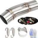 Motorcycle Exhaust Mid Pipe - Motorcycle Muffler Mid Pipe - motorcycle exhaust mid link pipe, with 1pcs Clamp and 2pcs Springs
