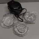 Mini Waffles Maker with 6 Removable Plates, 3 in 1 Small Waffle Maker Mini- Waffle, Heart Waffle, Donut, 4.5" Non Stick Waffle Iron for Kids and Families, Black