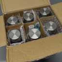 Sursip 18oz Glass Water Bottle Set of 6, Clear glass juice bottle for juicingReusable Drinking Bottles with Stainless Steel LidBeverage Storage Containers for Refrigerator-BPA FreeLeak Proof