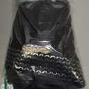 R&M Richards Women's 2-Piece Sheer Jacket Dress Set - Beaded Trim & 3/4 Sleeves - Cocktail, Party & Formal Occasions (Black, M)