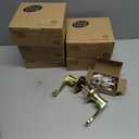 6 Pack Gold Door Handles, Wave Style Door Lever PassageDoor Handle, Keyless Interior Lever for Hallway and Closet, Satin Brass Finish