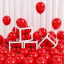 FOTIOMRG 120pcs 5 inch Red Balloons, Small Latex Party Balloons Helium Quality for Birthday Graduation Baby Shower Valentines Christmas Wedding Party Decorations (with Red Ribbon)