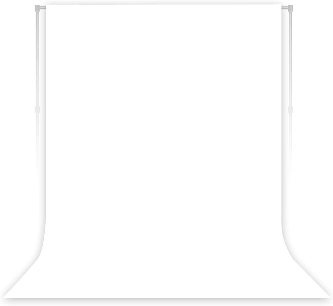 White Backdrop for Photoshoot, Professional Photo Backdrop Background Curtain for Product Photography, Portraits, Wedding, Party, Live Streaming Video Recording 7X10 FT