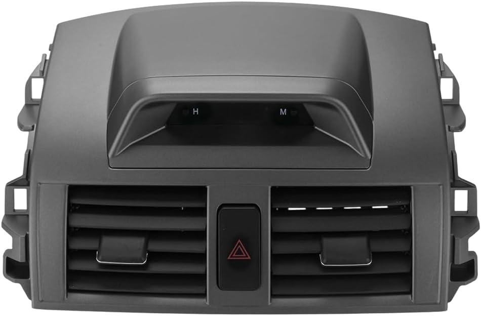 Center Dash A/C Air Vent Outlet Panel with Clock Dashboard Duct Outlet Vent Grille Panel Assembly for Toyota Corolla 2009-2013 | Gray, Plastic | Replaces 55670-02340, 5567002340