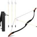 Silipull Wooden Bow and Arow Set 33 Inch Archery Set with Quiver Handmade