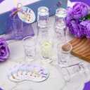 50 Sets Purple Baby Shower Favors for Guest Boy Girl Theme Party Gift | Includes We Can Bearly Wait Acrylic Clear Shot Glasses Thank You Cards Twine Organza Bags for Birthday Gender Reveal