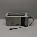 Mueller UltraToast Full Stainless Steel Toaster 4 Slice, Long Extra-Wide Slots for Bagels and Waffles, 6 Browning Levels, LED Display, Cancel/Defrost/Reheat Functions & Removable Tray, Kitchen Gadgets