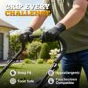 TitanFlex Heavy Duty Black Industrial Nitrile Gloves with Raised Diamond Texture, Latex Free (6mil/8mil) (02 8mil (100ct))