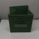 Sorbus Foldable Storage Cubes - 6 Fabric Baskets for Organizing Pantry, Shelf, Toy Box, Cubby, Closet Organizer - 11 Inch Collapsible Closet Organizers and Storage Bins (Dark Green 6 Pack)