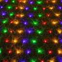 AWQ 200 LED 9.8ft x 6.6ft String Net Mesh Lights 8 Modes for Christmas Wedding Party Home Garden Lawn Bushes Indoor Outdoor Decor (Multicolor)