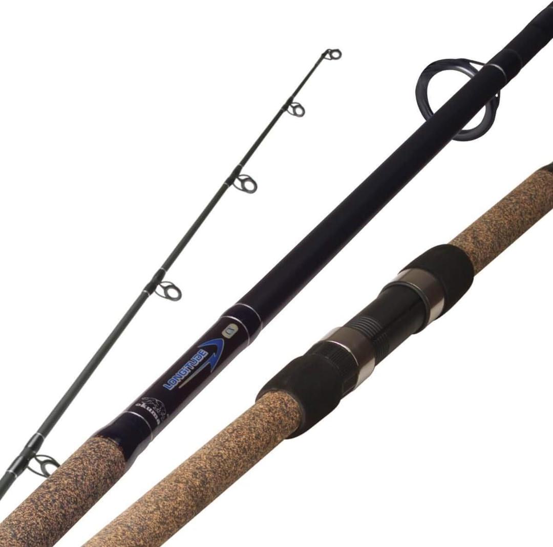 Okuma Longitude Surf Graphite Rods (Large, Black/Blue/Silver) Lc-s-902h-1: 9' Heavy, Spin, 15-40lb