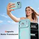 Case for iPhone 17 Pro 6.3'' Compatible with Mag-Safe [Camera Control Button] [Camera Protection] Matte Translucent Military Grade Shockproof Phone Case, Lake Blue
