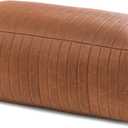 Anji Mountain 100% Handmade & Handcrafted Comfortable Home Dcor Bench Pouf Ottoman Footrest for Living Room, Bedroom, Nursery, Kidsroom, Patio Furniture - (42" x 22" x 17" - Camel)