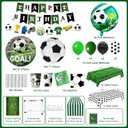163Pcs Soccer Goal Party Decorations Tableware Set for 24 Guests
