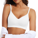 OEAK Womens Wireless Bras Comfortable Push Up Bra No Underwire Bra Full Support Lift B Large