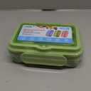 Jelife Bento Box Kids Lunch Box - Large Bento-Style Leakproof with 4 Compartments Food Storage Container with Tableware for Kids Back to School, Reusable On-the-Go Meal and Snack Packing, Green