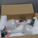 Black Glass Cordless Mushroom Table Lamp Set of 2-13 Inch Rechargeable Battery Operated Bedside Night Light with Stepless Dimming Touch Control for Bedroom Nightstand