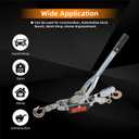 Come Along Puller, 5 Ton(11,000Lbs) Dual Gear Power Puller 3 Hook Heavy Duty Steel Cable Come Along Winch Hand Winch Cable Puller Automotive Hoist Winch Puller
