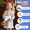 Travel Magnetic Tiles Toddler Toy Set, 42PC Mini Magnetic Tiles & Building Blocks for Kids, Portable STEM Sensory Toys for Restaurant & Airplane, Gift for 3+ Years Old Boys Girls with Iron Case