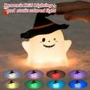 1800mAh Rechargeable Night Light, LED Dimmable Silicone Nightlight for Kids, RGB Color Glow, 30 Mins Timmer Bedside Lamp for Bedroom/Nursery/Decor (Black)