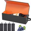 Wine Gift Boxes 12.8 x 3.8 x 3.8 in, Bottle Gifts Boxes For Liquor Presents, For Wines and Champagne, Magnetic Collapsible Gift Box Wine Bottle Gifts Packaging for Weddings, Anniversaries, Parties (Gold/5PCS)