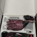 3 in 1 Hair Dryer & Volumizer, Ceramic Negative Ion Curling Dryer Styler with 3 Brush Heads (Rose Black)