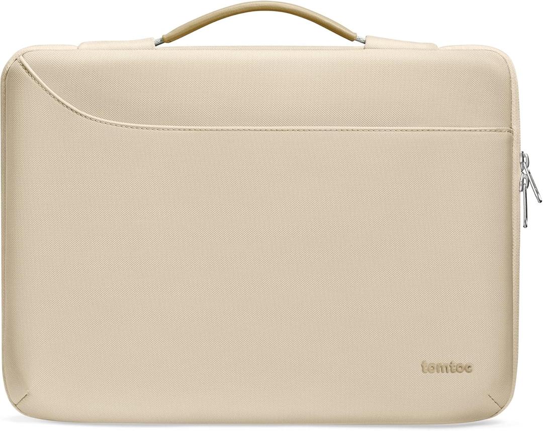 tomtoc 360 Protective Laptop Case Sleeve for 15-inch MacBook Air M4/A3241 2025, M3/A3114 2024, M2/A2941, 15-inch Surface Laptop 7(Copilot+ PC) 6/5/4/3, Dell XPS 15 Plus, Water-Resistant Computer Case (15-inch for New MacBook Air, Khaki)
