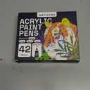 ARTISTRO 42 Acrylic Paint Pens, Art Set Acrylic Markers for Textile, Canvas, Rock, Glass, Wood, Paper, Pumpkin, DIY, Paint Markers for Kids and Adults