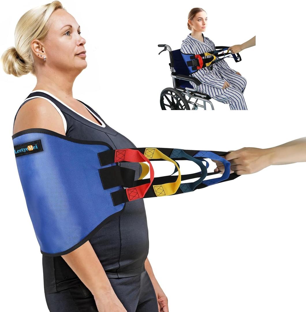 Transfer Sling, Transfer Belt Gait Belts for Seniors, Patient Lift Belt Mobility Aid, Transfer Nursing Sling Lifting Straps for Elderly, Disabled, Seniors, Injured-Safely Move from Bed and Wheelchair (Blue)