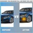 LED Front Bumper Fog Light Kit for Nissan Altima 2023 2024 2025 Functions as White DRL Daytime Running Lights & Amber Turn Signals Light | Replacement for bumper fog light kit 2-Piece