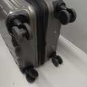HotWay 24 Inch Expandable Checked In Luggage, Lightweight Hardshell Luggage with Spinner Wheels, Gray