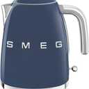 SMEG KLF03 Electric Kettle 1.7L (7 Cup), Retro Hot Water Boiler for Tea & Coffee, Fast Boiling, Auto Shut-Off, Soft Open Lid, 360° Swivel Base Countertop Kettle – Navy Blue