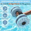 Sportneer Water Weights Aquatic Exercise Dumbbells Water Dumbbell Aerobics Workouts Set of 2 EVA Foam Pool Weights Dumbbells Set Aqua Fitness Barbells Equipment for Water Aerobics Weight Loss