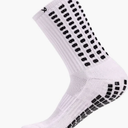 LUX Anti Slip Soccer Knee Socks,Non Slip Football/Basketball/Hockey Sports Grip Socks White