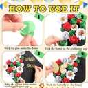 Feifeiya 40 Pcs DIY Graduation Cap Decoration Accessory Kit Include Faux Paper Flower Head Inspirational Graduation Quote Glitter Sticker 3D Butterfly DIY Kit for Grad Cap Gift(Gold)