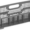 UPGRADED 8562043 WP8562043 Universal Dishwasher Silverware Basket For Kitchenaid Dishwasher Utensil Basket Kitchen Aid Dishwasher Silverware Basket, Whirlpool Dishwasher Basket, Kenmore Utensil Basket