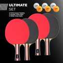 STIGA Performance 2 or 4 Player Table Tennis Set USATT Approved Rackets and 3-Star Balls 5-Ply Blade & Flared Handle Perfect for Skill Development