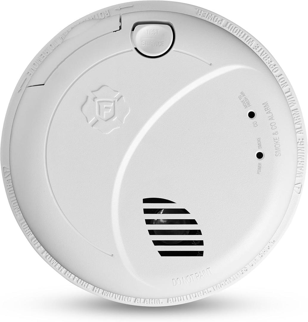 First Alert Combination Smoke & Carbon Monoxide Alarm, Interconnect Hardwire Detector with Battery Backup and Voice & Location Alerts, SMCO100V-AC, 1-Pack