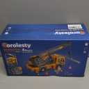 Large Crane Truck Toy with Extendable Crane Arm, Lights & Siren Sounds, Assemble & DIY Truck Engineering Vehicle Toy for Boys Girls Christmas Birthday Gifts Kids Toys for 3 4 5 6 7 8 Years Old