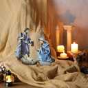 Patelai 1 Pcs Christmas Nativity Table Runner 47 x 70 Inch Burlap Rustic Table Runner Nativity Scene Accessories for Christmas Party Home Kitchen Farmhouse Desk Decor